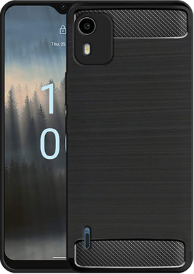 Casenew Back Cover for Nokia C12 Pro(Black, Grip Case, Silicon, Pack of: 1)