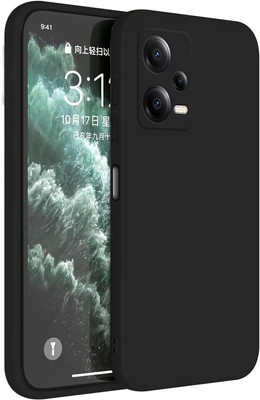 CLOVYR Back Cover for Redmi Note 12 5G Silicon Protective Case(Black, Camera Bump Protector, Silicon, Pack of: 1)