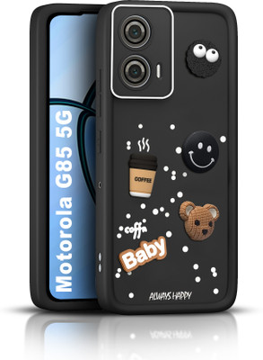 GLOBAL NOMAD Back Cover for Motorola G85 5G(Black, Flexible, Silicon, Pack of: 1)