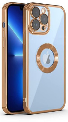 FIXTOTEL Back Cover for Apple iPhone 11 Pro, iPhone 11 Pro, Electroplating Logo View(Gold, Transparent, Camera Bump Protector, Pack of: 1)