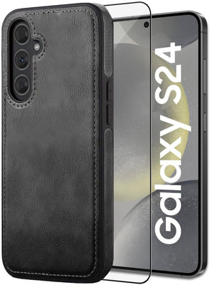 A3sprime Back Cover for SAMSUNG Galaxy S24 5G, with 1 Piece Edge to Edge Full Coverage Front Screen Guard(Black, Dual Protection, Pack of: 2)