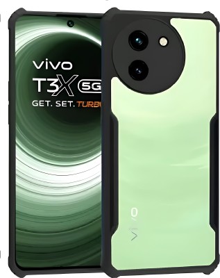 Monogamy Back Cover for Vivo T3x 5G, vivo Y200i 5G, Back cover(Black, Transparent, Pack of: 1)