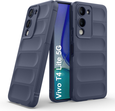 GLOBAL NOMAD Back Cover for Vivo T4 Lite 5G(Blue, 3D Case, Silicon, Pack of: 1)