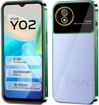 LENIENT Back Cover for Vivo Y02(Green, Shock Proof, Pack of: 1)
