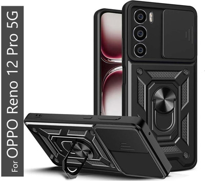 Fablue Back Cover for OPPO Reno 12 Pro 5G(Black, Rugged Armor, Pack of: 1)