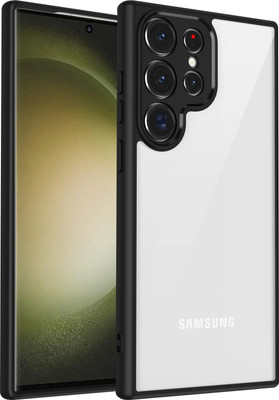 Kypo Back Cover for Samsung Galaxy S23 Ultra(Black, Transparent, Camera Bump Protector, Pack of: 1)