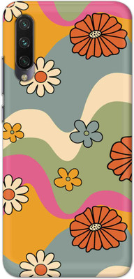 NDCOM Back Cover for Mi A3 Retro Floral Print Printed Hard Case(Multicolor, Hard Case, Pack of: 1)