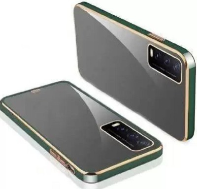 Wellchoice Back Cover for VIVO Y51, VIVO Y31 ( Gold Transparent )(Gold, Grip Case, Silicon, Pack of: 1)