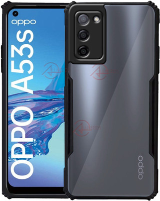 ALLNEEDS Back Cover for OPPO A53s(Black, Transparent, Matte Finish, Pack of: 1)