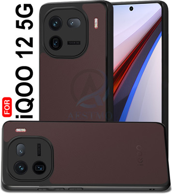 AESTMO Back Cover for IQOO 12 5G(Black, Hard Case, Pack of: 1)
