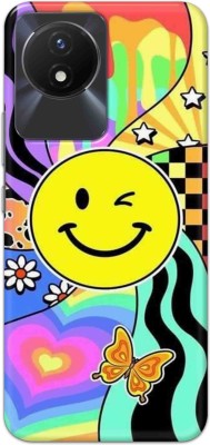 NDCOM Back Cover for VIVO Y02 / VIVO Y02T Smilely Emoji Multicolour Printed Hard Case(Multicolor, Hard Case, Pack of: 1)