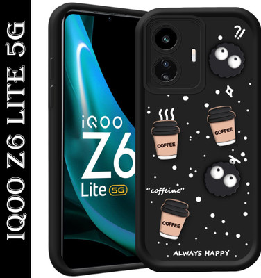 SMARTPOCKET Back Cover for iQOO Z6 Lite 5G(Black, 3D Case, Pack of: 1)