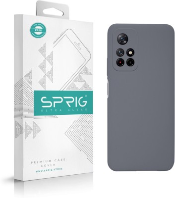 Sprig Liquid Silicone Back Cover for POCO M4 PRO 5G, Poco M4 Pro, M4 Pro 5G(Grey, Microfiber Lining, Silicon, Pack of: 1)