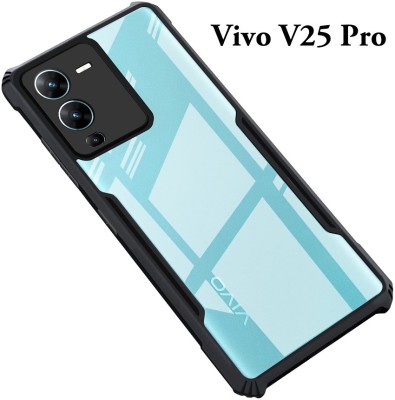 JMA Back Cover for Vivo V25 Pro 5G(Black, Transparent, Pack of: 1)