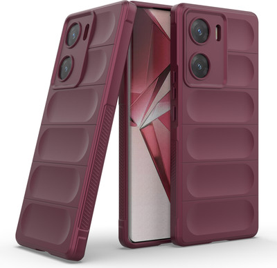 GLOBAL NOMAD Back Cover for Vivo V29e 5G(Maroon, 3D Case, Silicon, Pack of: 1)