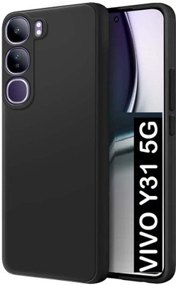 Casehub Back Cover for Vivo Y31 5G(Black, Camera Bump Protector, Pack of: 1)