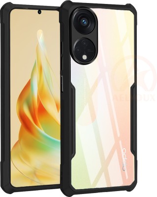 AelVouX Back Cover for Oppo Reno 8T 5G(Black, Transparent, Shock Proof, Pack of: 1)