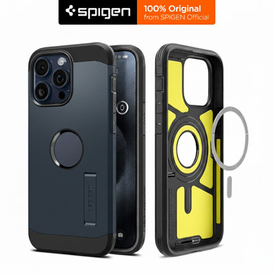 Spigen Tough Armor Magfit Back Cover for Apple iPhone 15 Pro Max(Black, Pack of: 1)