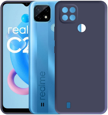ZAMN Back Cover for REALME C21(Blue, Silicon, Pack of: 1)