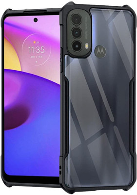 S-Softline Back Cover for Moto E30, Soft Bumper Anti Scratch(Black, Pack of: 1)