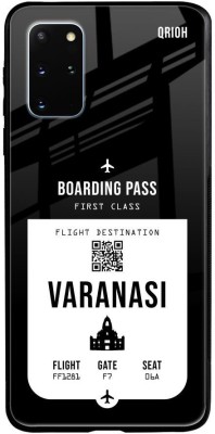 QRIOH Varanasi City Glass Back Cover for Samsung Galaxy S20 Plus(Black, Grip Case, Pack of: 1)