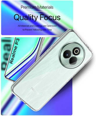 Kosher Traders Back Cover for Realme P3 Pro ( 360° Protection Crystal Clear Soft TPU Case with Cushioned Edges )(Transparent, Dual Protection, Silicon)