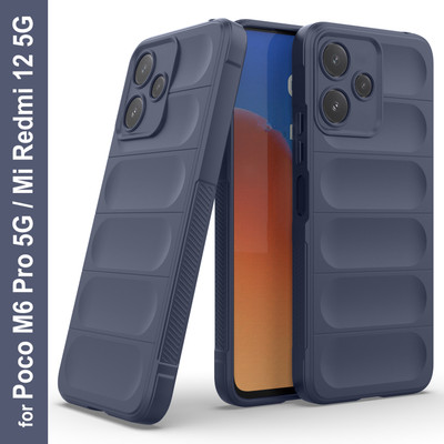 Zapcase Back Cover for Poco M6 Pro 5G(Blue, 3D Case, Silicon, Pack of: 1)