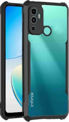 Lustree Back Cover for Infinix Hot 12 Play Transparent Hybrid Hard PC Impact Resistant Case(Transparent, Shock Proof, Silicon, Pack of: 1)