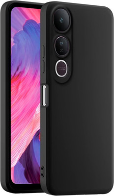 CLOYAAR Back Cover for Vivo V50 Lite 5G(Black, Camera Bump Protector, Silicon, Pack of: 1)