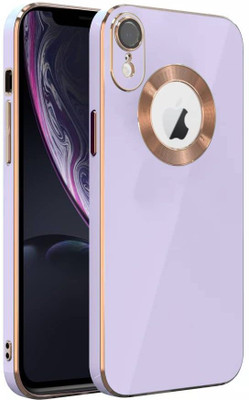 mobies Back Cover for Apple iPhone XR(Purple, Gold, Camera Bump Protector, Silicon)