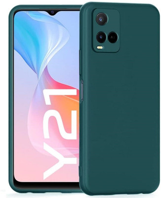 ZAMN Back Cover for VIVO Y21(Green, Silicon, Pack of: 1)