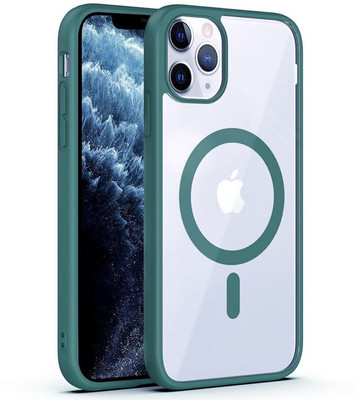 Cover Alive Back Cover for Apple iPhone 11 Pro Max(Green, Transparent, Magsafe, Pack of: 1)