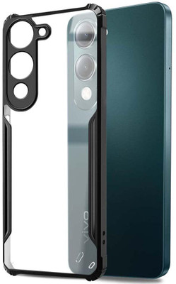 KRBL Back Cover for Vivo Y19e / Y04 4G / Y29s 5G-ipk(Black, Transparent, Camera Bump Protector, Pack of: 1)