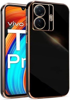 KARAS Back Cover for Vivo T1 Pro 5G |View Electroplated Chrome 6D Case Soft TPU(Black, Dual Protection, Silicon, Pack of: 1)