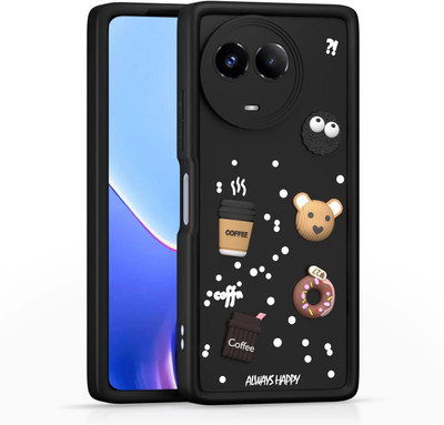 casecult Back Cover for REALME 11X, REALME 11 5G, Narzo 60X 5G(Black, 3D Case, Silicon, Pack of: 1)