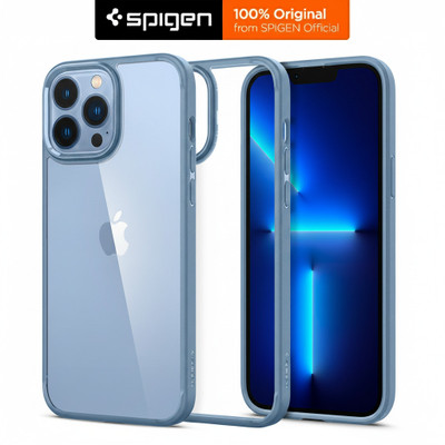 Spigen Ultra Hybrid Back Cover for Apple iPhone 13 Pro Max(Blue, Shock Proof, Pack of: 1)