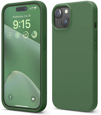 Infigo Back Cover for Apple iPhone 15 (Anti-Slip | Matte Finish | Silicon | Slim Fit | 360-Degree Protection)(Green, Microfiber Lining, Silicon, Pack of: 1)