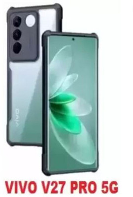 Monogamy Back Cover for Vivo V27 5G, Vivo V27 Pro 5G, (IP)(Black, Transparent, Grip Case, Pack of: 1)