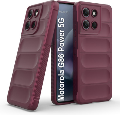 Zapcase Back Cover for Motorola G86 Power 5G(Maroon, 3D Case, Silicon, Pack of: 1)