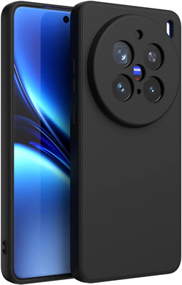VISHRN Back Cover for vivo X200 Pro 5G(Black, Grip Case, Silicon, Pack of: 1)