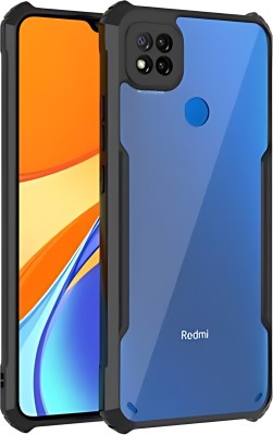 Mobtech Front & Back Case for MI Redmi 9, Redmi 9, Poco C31, Redmi 10A, back case cover(Black, Transparent, Shock Proof, Pack of: 1)