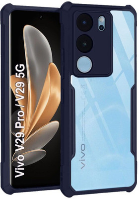 Micvir Back Cover for Vivo V29 Pro 5G(Transparent, Blue, Shock Proof, Pack of: 1)