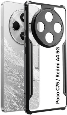 KWINE CASE Back Cover for Mi Redmi A4 5G/Poco C75 5G(Black, Shock Proof, Pack of: 1)