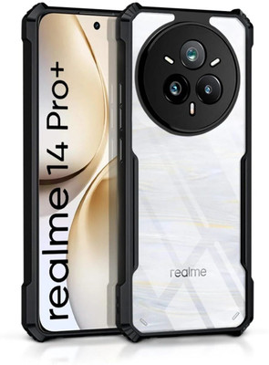 AIZLO Back Cover for realme 14 Pro 5G(Black, Camera Bump Protector, Pack of: 1)