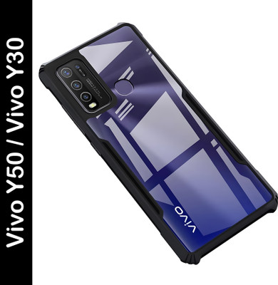 ADI Creations Back Cover for Vivo Y50, Vivo Y30(Black, Camera Bump Protector, Pack of: 1)