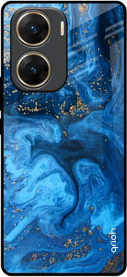 QRIOH Glass Back Cover for Vivo V29e 5G(Multicolor, Grip Case, Pack of: 1)