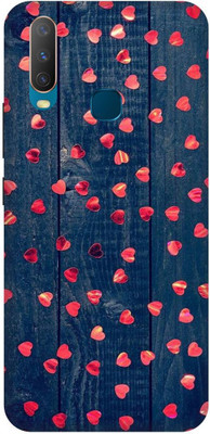 DIKRO Back Cover for vivo Y12, 1904, RED, HEART, SHAPE, COUPLE, LOVE(Blue, Hard Case, Pack of: 1)