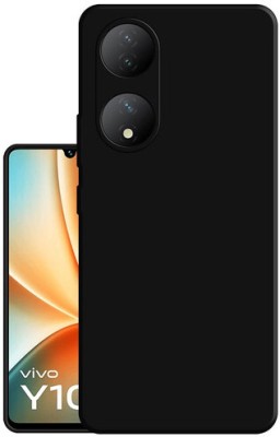 AKSP Back Cover for Vivo Y100 Perfect Fit Soft Slim Plain(Black, Dual Protection, Pack of: 1)