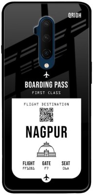 QRIOH Nagpur City Glass Back Cover for OnePlus 7T Pro(Black, Grip Case, Pack of: 1)