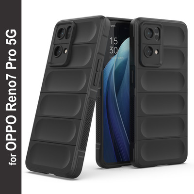 GLOBAL NOMAD Back Cover for OPPO Reno7 Pro 5G(Black, Grip Case, Silicon, Pack of: 1)